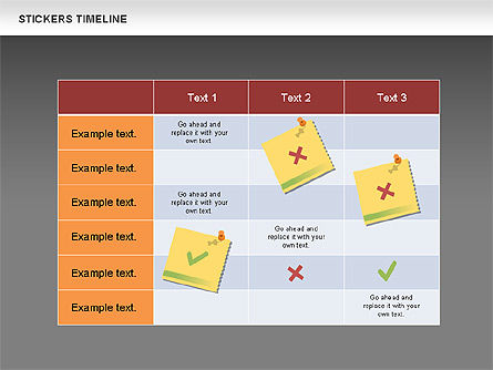 Adesivi tabella temporale, Slide 11, 00607, Timelines & Calendars — PoweredTemplate.com