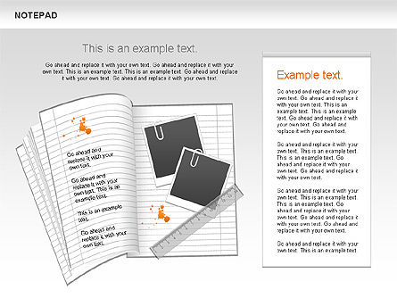 Notepad Shapes and Diagrams, Slide 10, 00608, Shapes — PoweredTemplate.com