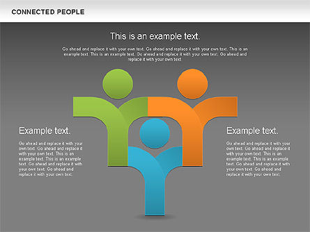 Terhubung Bentuk Orang, Slide 14, 00609, Bentuk — PoweredTemplate.com