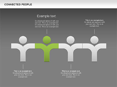 Formes des personnes connectées, Diapositive 15, 00609, Formes — PoweredTemplate.com