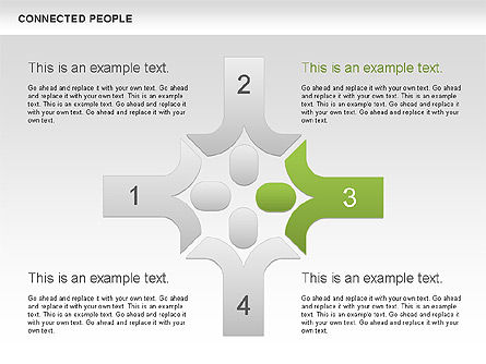 Terhubung Bentuk Orang, Slide 5, 00609, Bentuk — PoweredTemplate.com