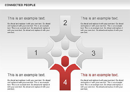 Formes des personnes connectées, Diapositive 6, 00609, Formes — PoweredTemplate.com