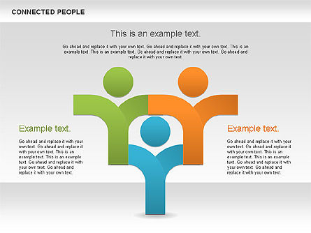 Formas de personas conectadas, Diapositiva 7, 00609, Formas — PoweredTemplate.com
