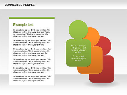 Formes des personnes connectées, Diapositive 8, 00609, Formes — PoweredTemplate.com