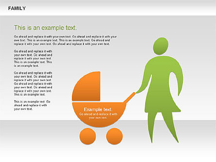 Family Shapes, PowerPoint Template, 00610, Shapes — PoweredTemplate.com