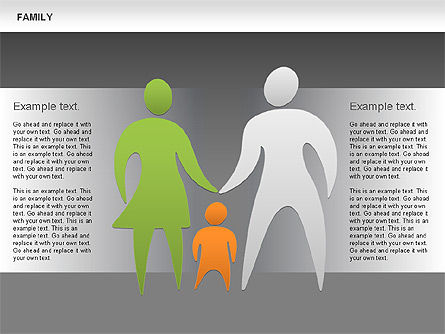 Family Shapes, Slide 11, 00610, Shapes — PoweredTemplate.com