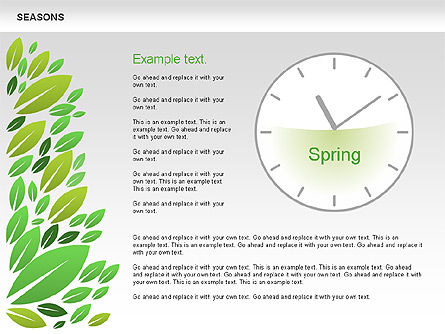 Seasons Timeline Diagram, PowerPoint Template, 00612, Timelines & Calendars — PoweredTemplate.com