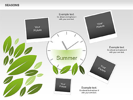 Seizoenen tijdlijn diagram, Dia 10, 00612, Timelines & Calendars — PoweredTemplate.com