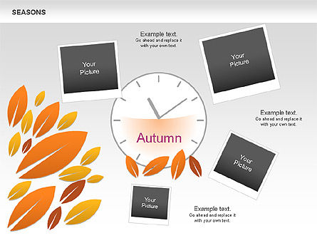Seasons cronograma diagrama, Deslizar 11, 00612, Timelines & Calendars — PoweredTemplate.com