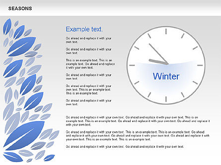 Seasons cronograma diagrama, Deslizar 4, 00612, Timelines & Calendars — PoweredTemplate.com