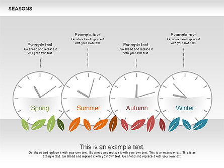 Seasons cronograma diagrama, Deslizar 5, 00612, Timelines & Calendars — PoweredTemplate.com