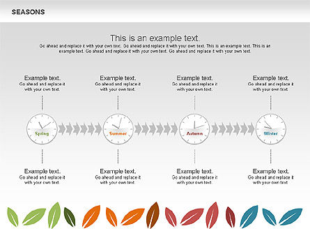 Schéma de la chronologie des saisons, Diapositive 7, 00612, Timelines & Calendars — PoweredTemplate.com