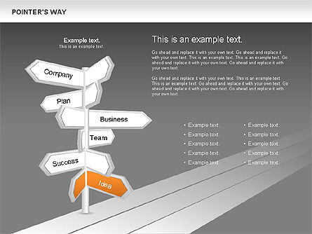 Punteros de carretera, Diapositiva 13, 00617, Diagramas de la etapa — PoweredTemplate.com
