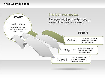 Orb Arrows Shapes, Slide 2, 00619, Shapes — PoweredTemplate.com