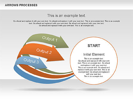 Formes des flèches Orb, Diapositive 5, 00619, Formes — PoweredTemplate.com