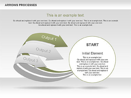 Formes des flèches Orb, Diapositive 6, 00619, Formes — PoweredTemplate.com