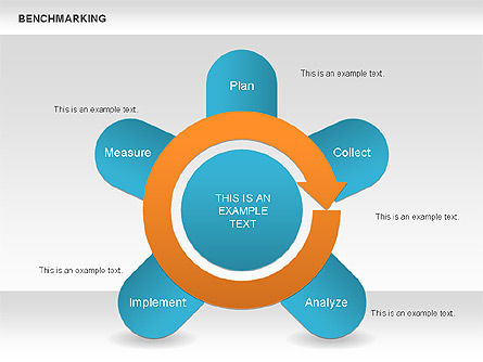 Diagrama de Benchmarking, Plantilla de PowerPoint, 00623, Diagramas de la etapa — PoweredTemplate.com