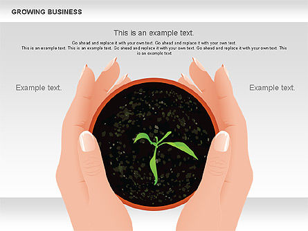 Growing business diagram, Modelo do PowerPoint, 00624, Modelos de Negócio — PoweredTemplate.com