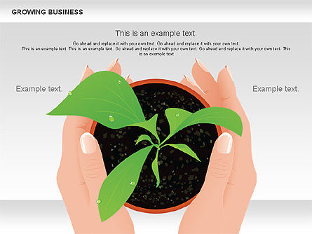Growing business diagram, Deslizar 2, 00624, Modelos de Negócio — PoweredTemplate.com