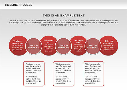 Tijdslijn proces cirkels diagram, PowerPoint-sjabloon, 00629, Timelines & Calendars — PoweredTemplate.com