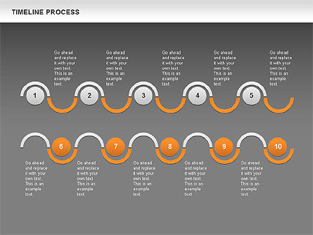 Timeline Process, Slide 14, 00630, Process Diagrams — PoweredTemplate.com