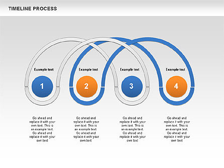 タイムラインプロセス, スライド 8, 00630, プロセス図 — PoweredTemplate.com