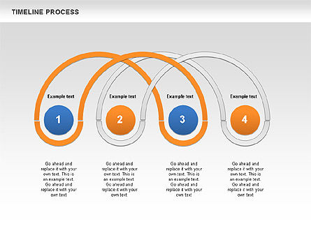 タイムラインプロセス, スライド 9, 00630, プロセス図 — PoweredTemplate.com