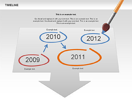 Diagrama de línea de tiempo y siluetas, Diapositiva 3, 00632, Timelines & Calendars — PoweredTemplate.com