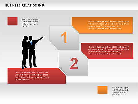 Business Relationship Textboxes, Slide 3, 00633, Business Models — PoweredTemplate.com