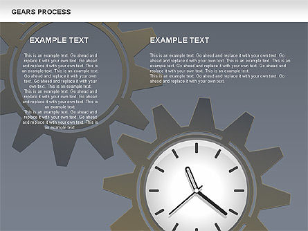 Process with Gears, Slide 4, 00634, Process Diagrams — PoweredTemplate.com