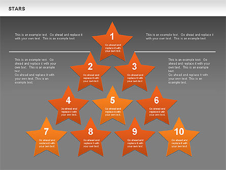 Formes et diagrammes d'étoiles, Diapositive 14, 00635, Formes — PoweredTemplate.com