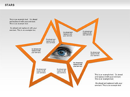 星星形状和图表, 幻灯片 2, 00635, 形状 — PoweredTemplate.com