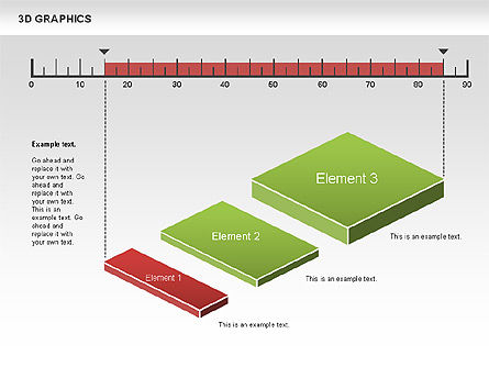 3D 그래프 차트, 슬라이드 3, 00637, 그래프 차트 — PoweredTemplate.com