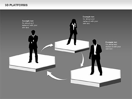 Caja de herramientas de plataformas 3D, Diapositiva 11, 00638, Formas — PoweredTemplate.com