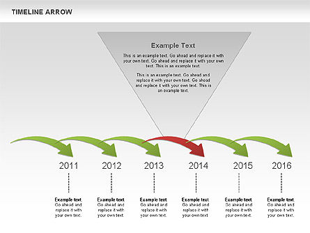 Timeline Arrow Diagram, Slide 9, 00639, Timelines & Calendars — PoweredTemplate.com