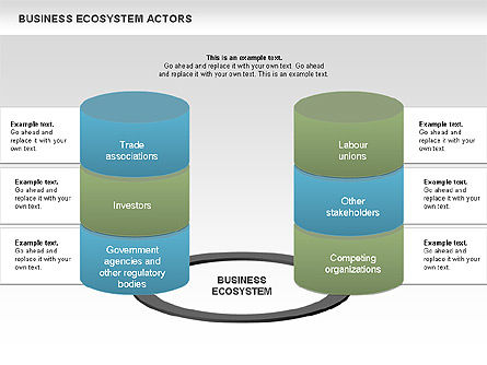 Schema di affari attori dell'ecosistema, Modello PowerPoint, 00644, Modelli di lavoro — PoweredTemplate.com