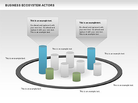 Diagramme des acteurs des écosystèmes commerciaux, Diapositive 10, 00644, Modèles commerciaux — PoweredTemplate.com