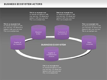 Schema di affari attori dell'ecosistema, Slide 13, 00644, Modelli di lavoro — PoweredTemplate.com