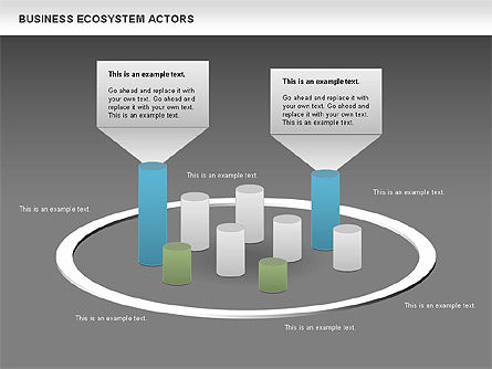 Schema di affari attori dell'ecosistema, Slide 15, 00644, Modelli di lavoro — PoweredTemplate.com