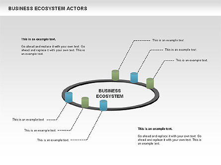 Diagrama de atores de ecossistemas de negócios, Deslizar 8, 00644, Modelos de Negócio — PoweredTemplate.com