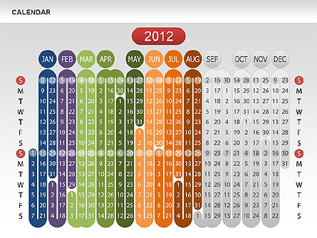日历2012, 幻灯片 10, 00646, Timelines & Calendars — PoweredTemplate.com