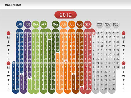 日历2012, 幻灯片 11, 00646, Timelines & Calendars — PoweredTemplate.com