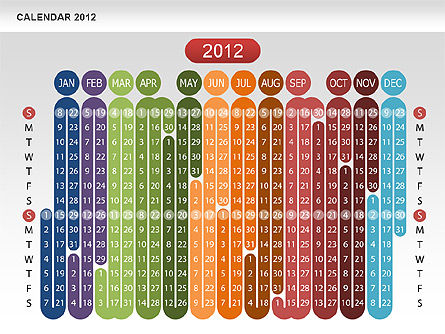 日历2012, 幻灯片 14, 00646, Timelines & Calendars — PoweredTemplate.com