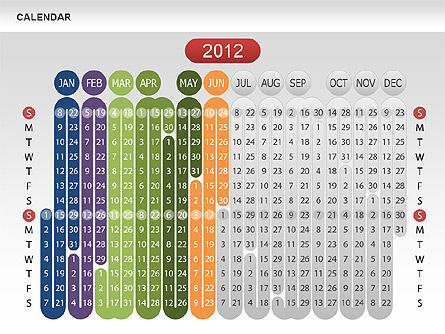 日历2012, 幻灯片 8, 00646, Timelines & Calendars — PoweredTemplate.com