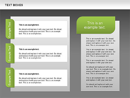 Boîtes de texte avec collection de marques, Diapositive 9, 00647, Boîtes de texte — PoweredTemplate.com