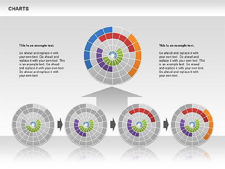 Grafici radiali, Slide 10, 00648, Grafici a Torta — PoweredTemplate.com