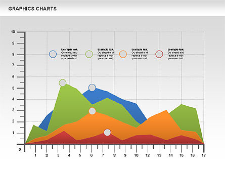 Grafiek grafieken, PowerPoint-sjabloon, 00650, Graph Charts — PoweredTemplate.com