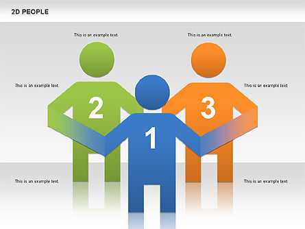 2d mensen vormen, PowerPoint-sjabloon, 00652, Figuren — PoweredTemplate.com
