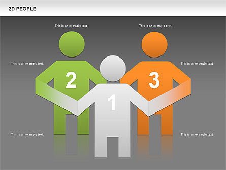 2D People Shapes, Slide 11, 00652, Shapes — PoweredTemplate.com