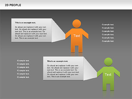 2D People Shapes, Slide 12, 00652, Shapes — PoweredTemplate.com